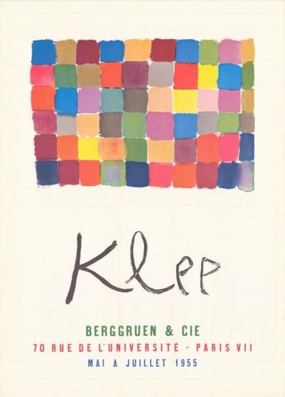 Paul KLEE - 1955 Klee - Berggruen & cie
Affiche française imprimée en lithographie,...