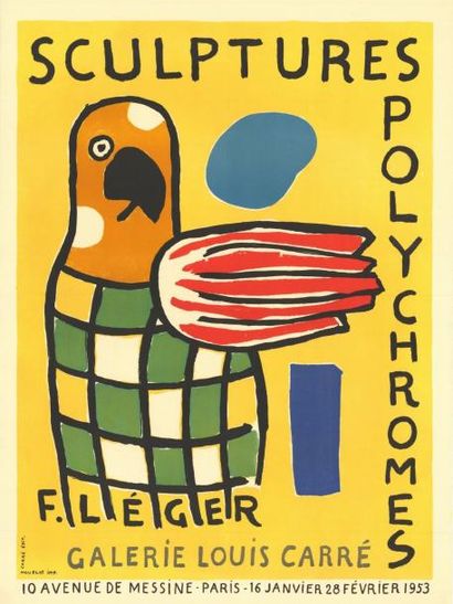 Fernand LEGER - 1953 Sculptures polychromes - Galerie louis carre
Affiche française...