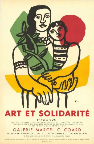 Fernand LEGER - 1957 Art et Solidarité - Exposition galerie Marcel C. Coard
Affiche...