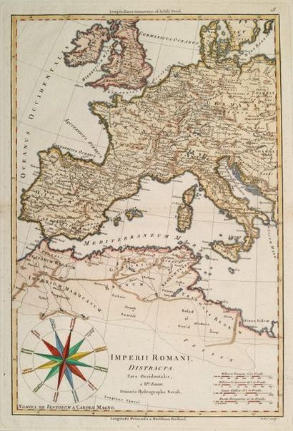 Rigobert BONNE (1727-1795) 
Orbis Antiquus, Imperii Romani, the Netherlands Holland,...
