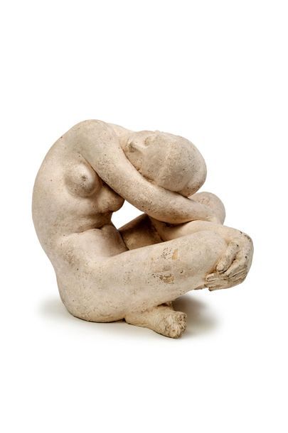 Henri LAGRIFFOUL (1907-1981) 
Crouching nude
Terracotta
Signed under leg
H. 16.5...