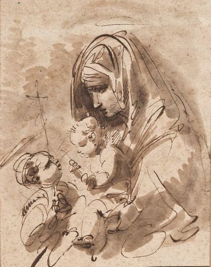 Francesco BARTOLOZZI (Florence 1727 - Lisbonne 1815) attribué à 
Virgin and Child...