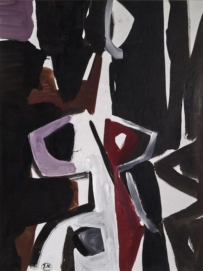 Jacques NESTLE (1907-1991) 
Abstraction
Gouache, cachet en bas gauche
60 x 43,5 ...