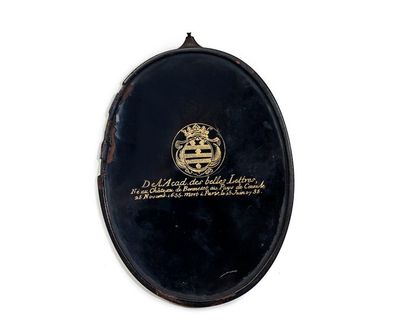 JAPON - Milieu Epoque EDO (1603 - 1868) 
Lacquered copper plate, representing R....