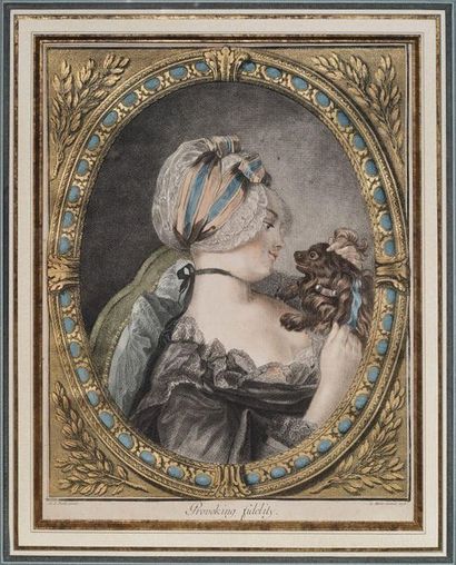 Louis Marin BONNET (1736/43-1793) 
Provoking Fidelity
Paire de gravures en couleur
29...