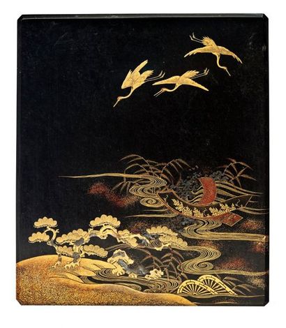JAPON - Epoque EDO (1603 - 1868) 
Suzuribako (écritoire) en laque ro-iro à décor...