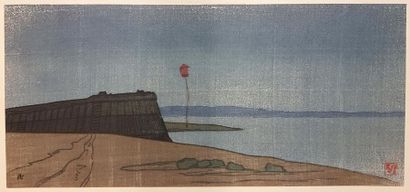 Prosper Alphonse ISAAC Seaside at night
Wood engraving printed in colors in the Japanese...