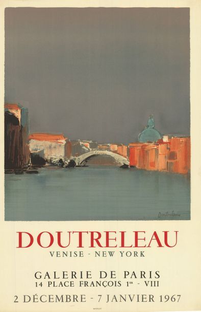 DOUTRELEAU Venise - New York - Affiche française roulée en bon état - 76x51 cm -...