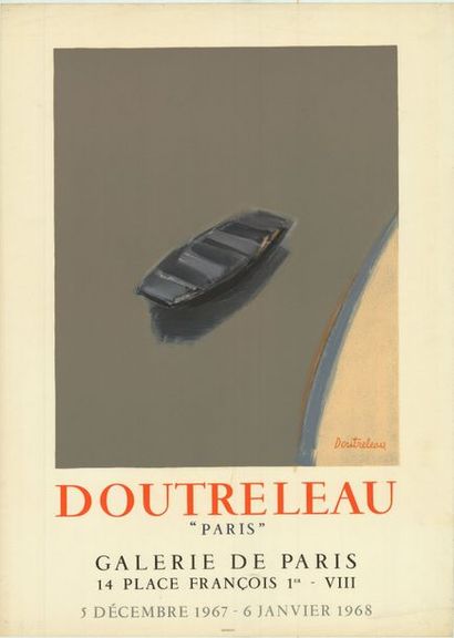 DOUTRELEAU Paris - Affiche française roulée - pliures - trous de punaise - 73x52,7...