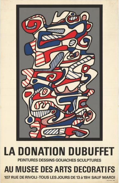 Jean DUBUFFET La donation au musée des arts décoratifs - Affiche française roulée...