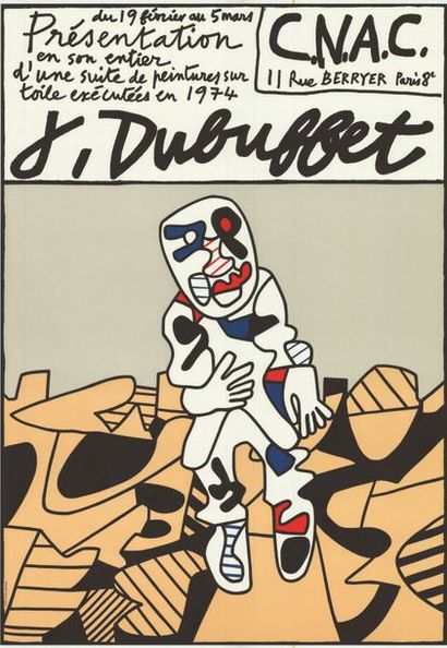 Jean DUBUFFET - 1974 Peintures sur toile - Affiche française roulée en très bon état...
