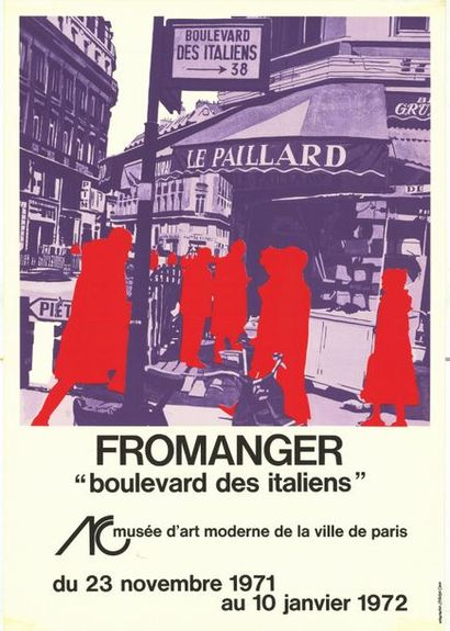 FROMANGER - 1972 Boulevard des italiens - Affiche française roulée pliures et taches...