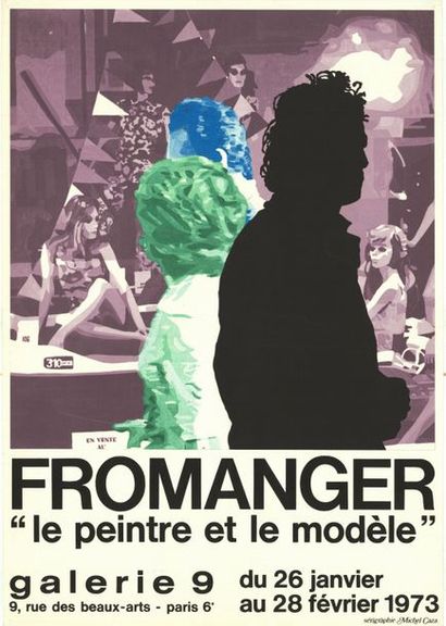 FROMANGER - 1973 La peinture et le modèle - Affiche française roulée pliures - 71,5x50...