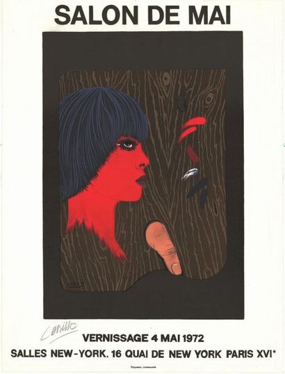 LABISSE - 1972 Salon de mai - Affiche française roulée en bon état - 67,2x50,6 cm...