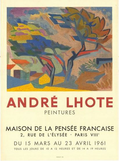 André LHOTE - 1961 Peintures - Affiche française roulée - Légères pliures - 65x47,4...