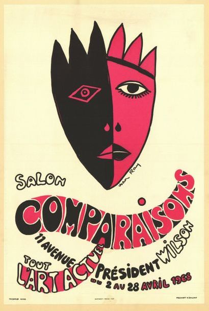 MAN RAY - 1968 Comparaisons - Affiche française entoilée en bon état - 57,5x39,5cm...