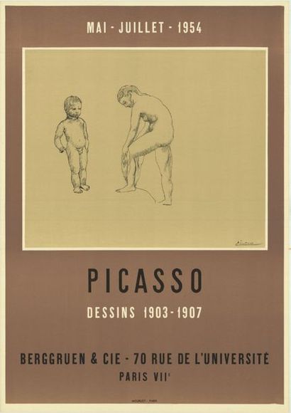 Pablo PICASSO - 1954 Dessins 1903-1907 - Berggruen et Cie. Lithographie, Imprimerie...