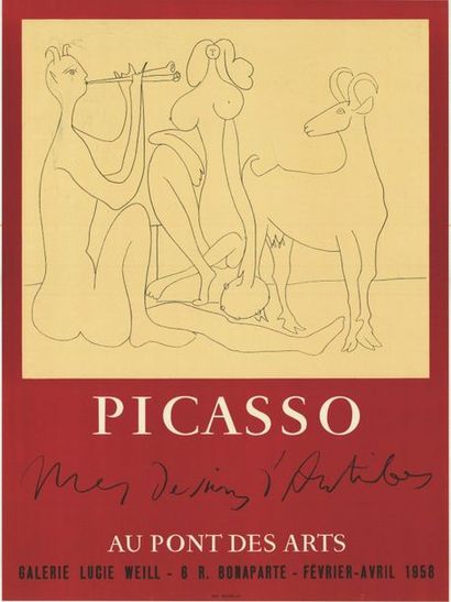 Pablo PICASSO - 1958 Mes Dessins d'Antibes - Galerie Lucie Weill. Lithographie, Imprimerie...