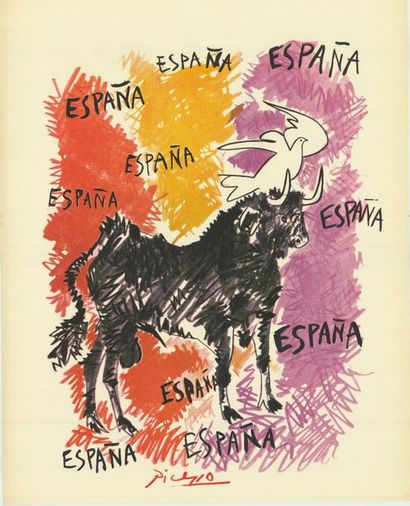 Pablo PICASSO - 1972 Espana, Espana, Espana - Secours Populaire pour le soutien aux...
