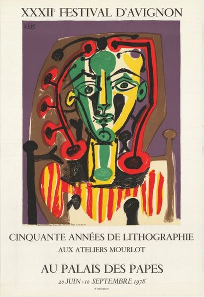 Pablo PICASSO - 1978 32ème Festival d'Avignon - 50 années de lithographie aux Ateliers...