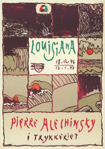 Pierre ALECHINSKY - 1977 Louisiana - Affiche française roulée - Petites pliures et...