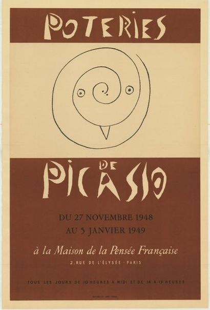 Pablo PICASSO - 1948 Poteries -Maison de la Pensée Française. Lithographie, Imprimerie...