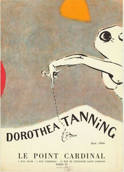 Dorothea TANNING - 1966 Le point cardinal - Affiche française roulée - Petites pliures...