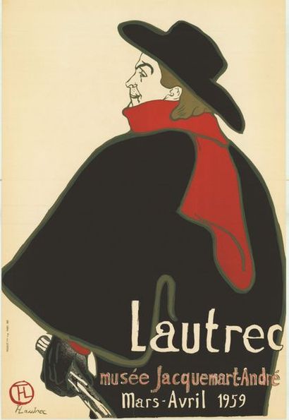 Henri de TOULOUSE LAUTREC - 1959 Musée Jacquemart-André - Affiche française roulée...