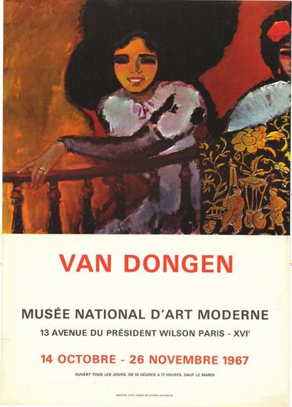 VAN DONGEN - 1967 Mudée National d'Art Moderne - Affiche roulée en bon état, une...
