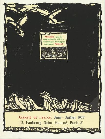 Pierre ALECHINSKY - 1972 Grandes encres et petits tableaux - Affiche française roulée...