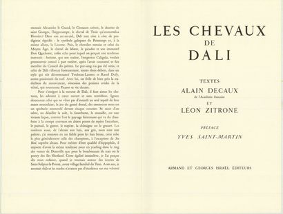 Salvador DALI - 1983 Les Chevaux de Dali. Emboitage en très bon état mais dorure...