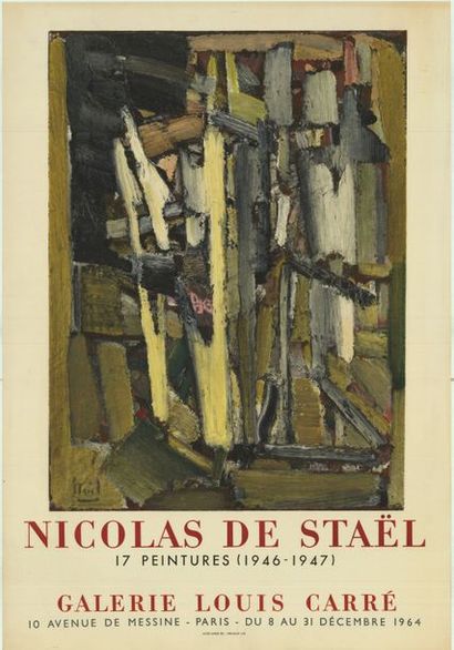 Nicolas DE STAEL - 1964 17 peintures 1946-47 - Affiche française roulée en bon état...