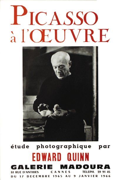 Picasso Picasso à l'oeuvre Etude photographique par Edward Quinn. Galerie Madoura....