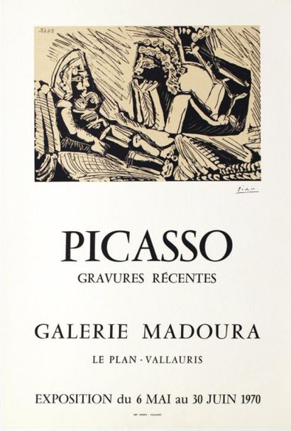Picasso 1968 Galerie Madoura. 1968. 1970. Arnera Vallauris Aff. E. B.E. B + 62,5...