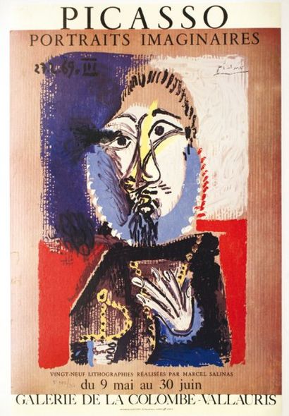 Picasso Portraits Imaginaires 1971 Galeria de la Colombe à Vallauris Aff. E. B.E....