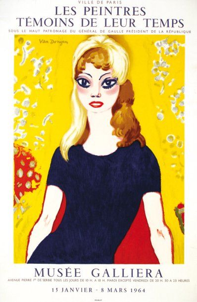 Van Dongen Les Peintres Témoins de leur Temps Brigitte Bardot. Musée Galliera. 1964....