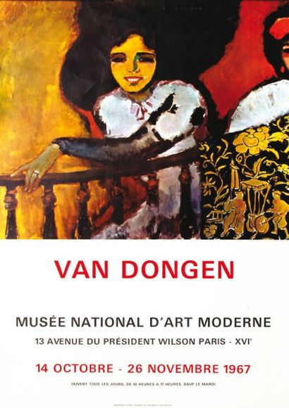 Van Dongen Musée National d'Art Moderne 1967 Aff. E. B.E. B + 77,5 x 54,5 cm 2620/5250...