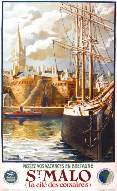 HILDENBRAND St Malo 1933 La Cité des Corsaires. Passez vos vacances en Bretagne....