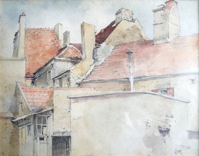 null Émile AURECHE (XIX-XX)

Vue de toits 

Aquarelle et crayon

13 x 17 cm