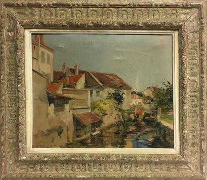 null Émile AURECHE (XIX-XX)

Village au canal

Huile sur toile, signé en bas à gauche

38...