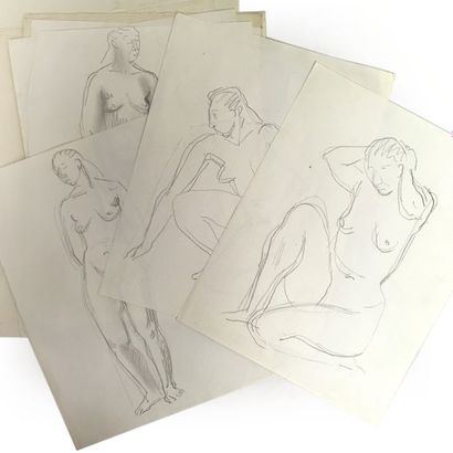 null Atelier BOUTEROLLE et divers

Important lot d’esquisses de nus féminins à la...