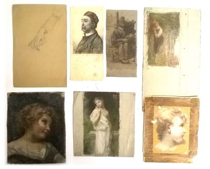 null Jules-Cyrille Cavé (1859-c.1940)

13 études de personnages et de portraits 

dont...