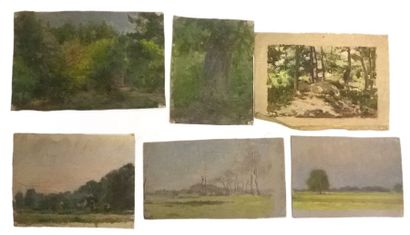 null Jules-Cyrille Cavé (1859-c.1940)

12 études de paysages de campagne et sous-bois...