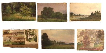 null Jules-Cyrille Cavé (1859-c.1940)

14 études de paysages, scènes champêtres,...