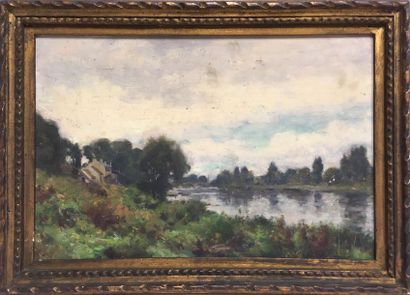 null Jules-Cyrille Cavé (1859-c.1940)

Maisons près d’une rivière

Huile sur toile...
