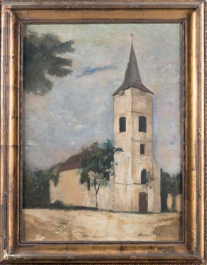 Maurice UTRILLO (1883-1955) Église de Pologne Huile sur toile Signée en bas à droite...
