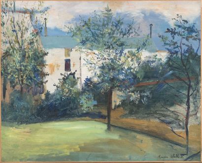 Maurice UTRILLO (1883-1955) Le jardin à Picpus Huile sur toile Signée en bas à droite...