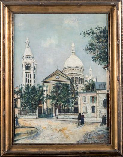 Maurice UTRILLO (1883-1955) Place du Tertre et le Sacré-Coeur
Huile sur toile
Signée...