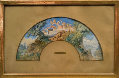 Evariste-Vital LUMINAIS (1822-1896) Allégorie du voyage, circa 1870
Aquarelle gouachée...