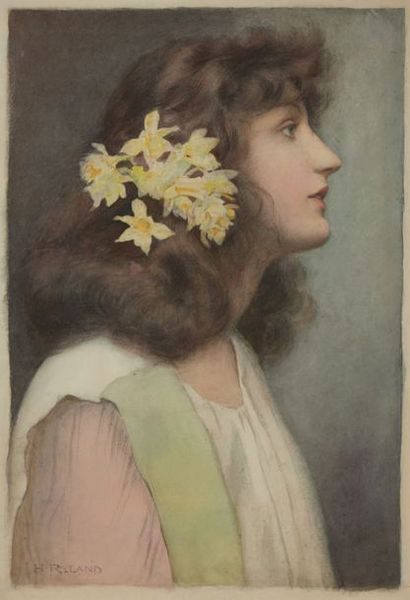 Henry RYLAND (1856-1924) Asphodèle et Ampaspe
Paire de pastels signés en bas à gauche,...